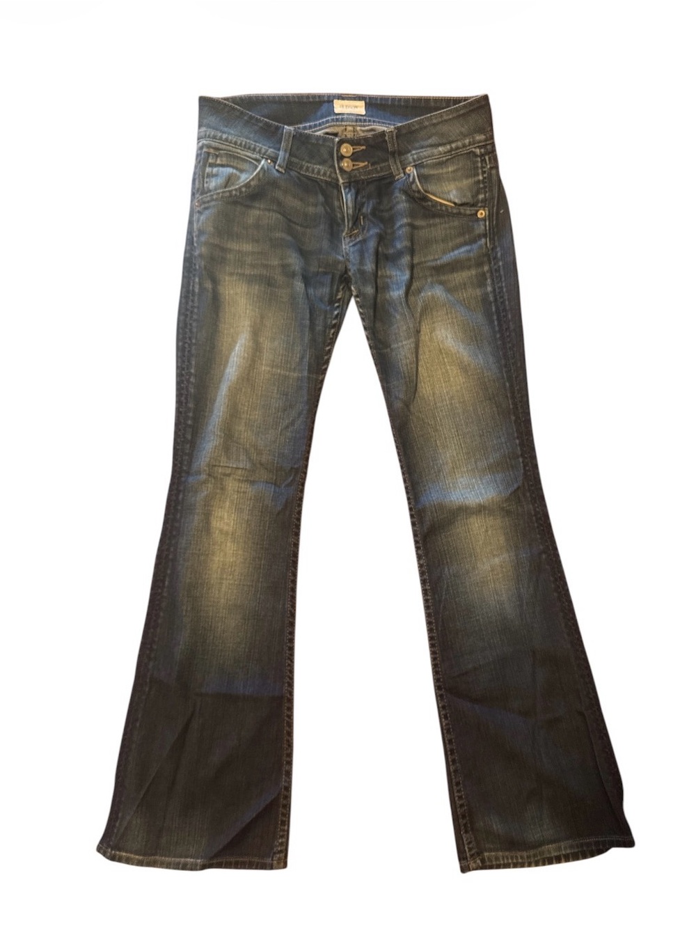 Hudson Jeans Dark Blue Flared Wide-Leg Jeans